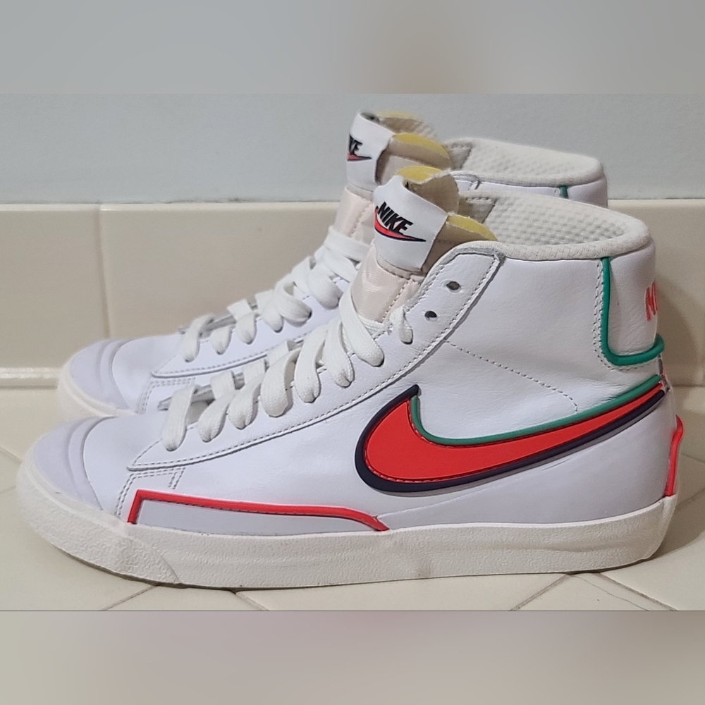 Nike Blazer Mid Infinite White Bright Crimson Men's Size 7